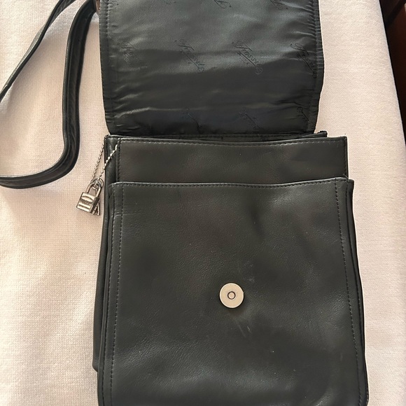 Fossil Handbags - Vintage Fossil Black Soft Pebbled Leather Crossbody Bag